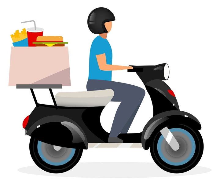 Delivery service flat vector illustrations set