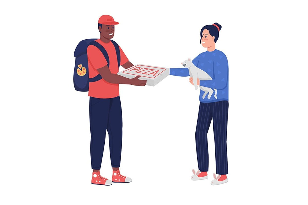 Delivery service semi flat color vector character set