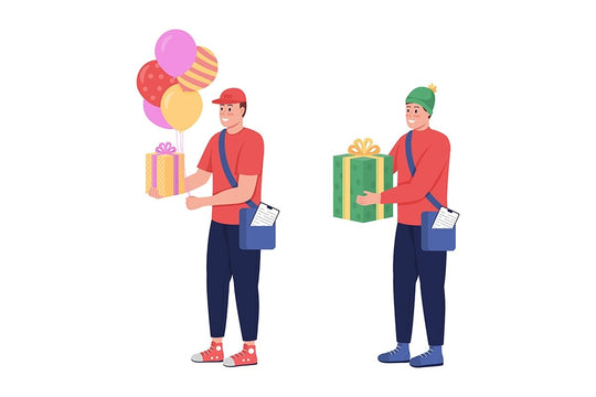Delivery service semi flat color vector character set