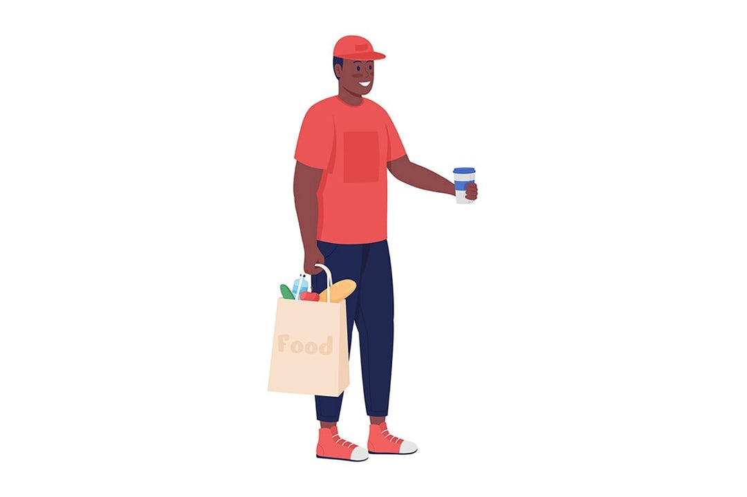 Delivery service semi flat color vector character set