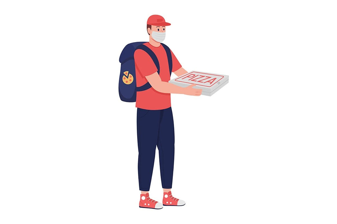 Delivery service semi flat color vector character set