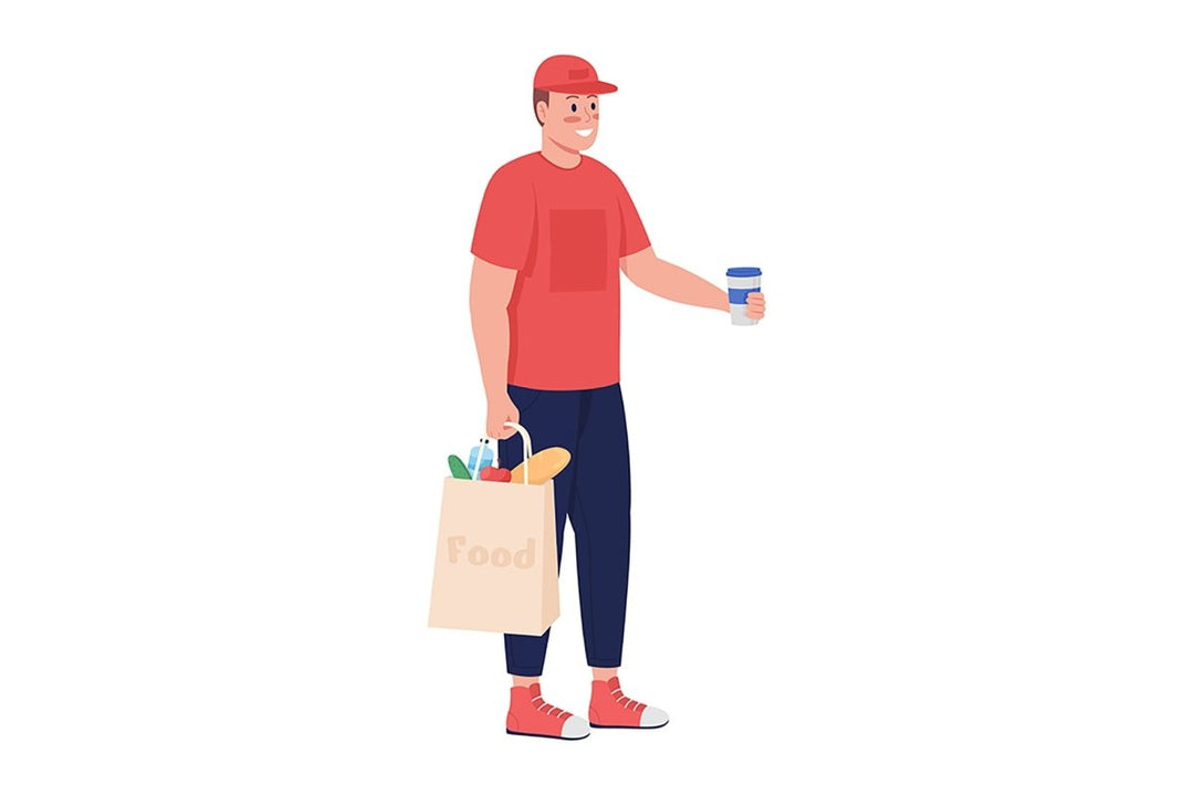 Delivery service semi flat color vector character set