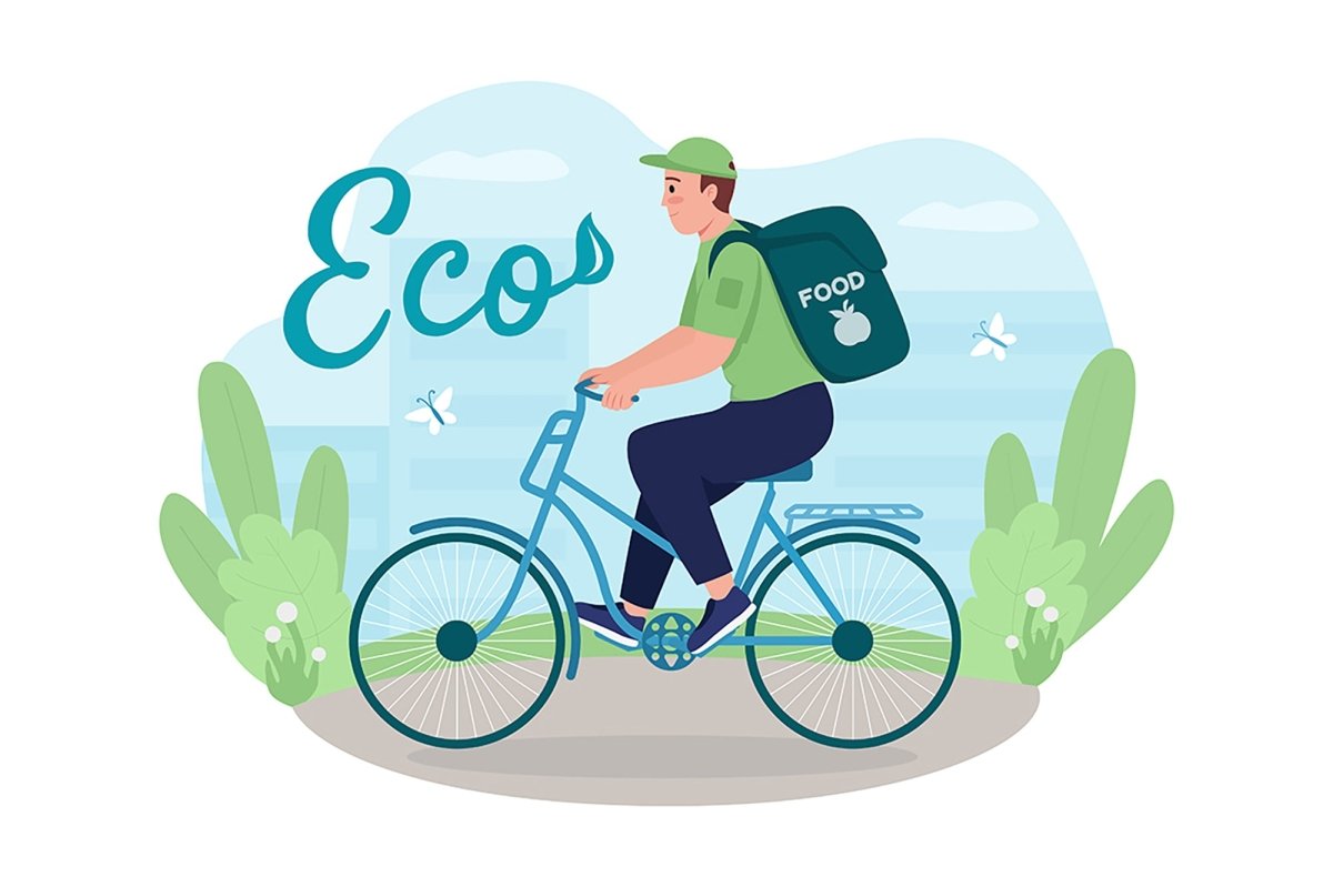 Delivery vector isolated illustration bundle