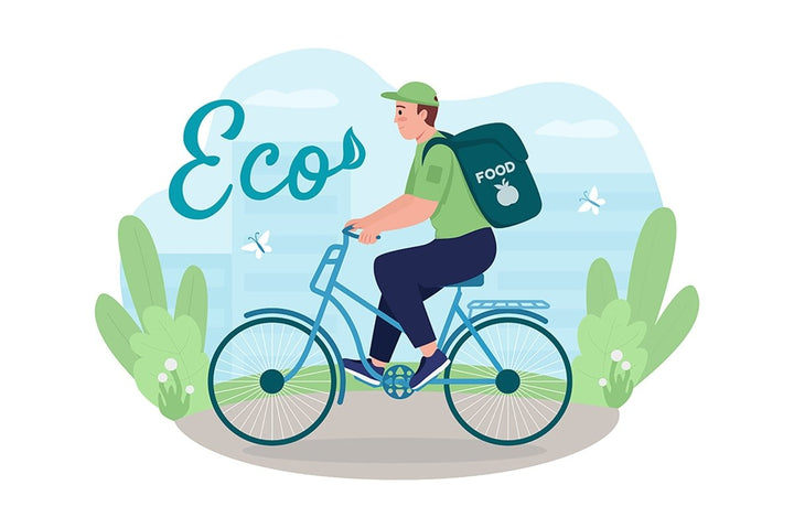 Delivery vector isolated illustration bundle