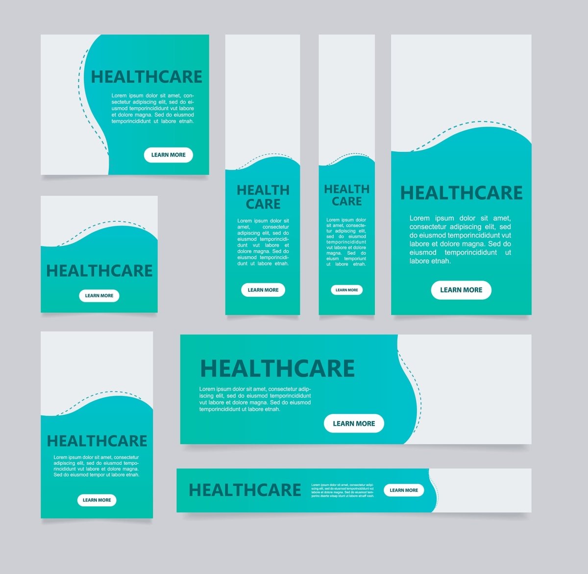 Dental clinic promotional web banner design template