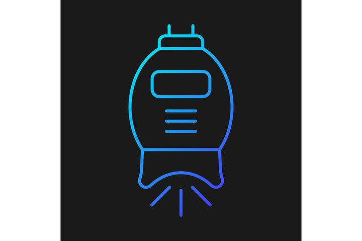 Dentistry tools and materials gradient icons set for dark and light mode