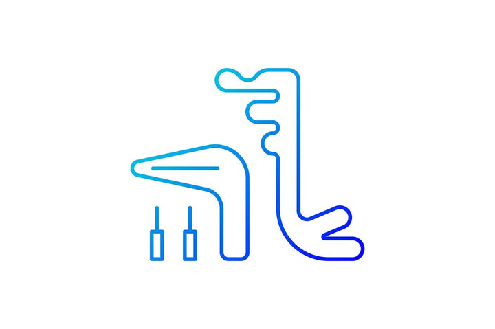 Dentistry tools and materials gradient icons set for dark and light mode