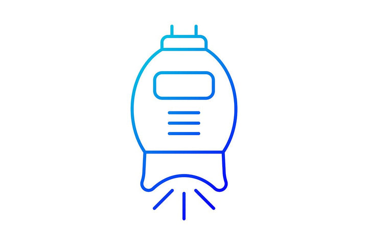 Dentistry tools and materials gradient icons set for dark and light mode