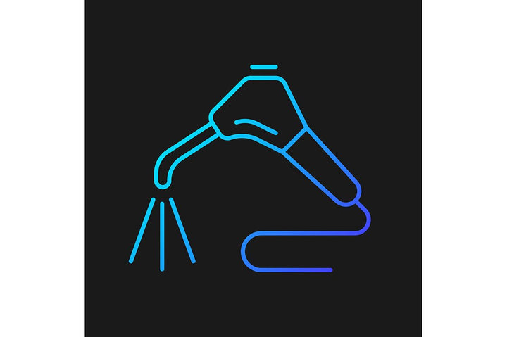 Dentistry tools and materials gradient icons set for dark and light mode