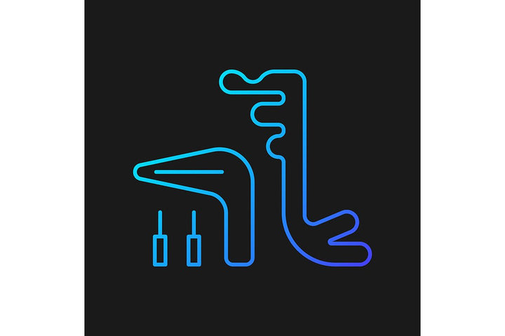 Dentistry tools and materials gradient icons set for dark and light mode