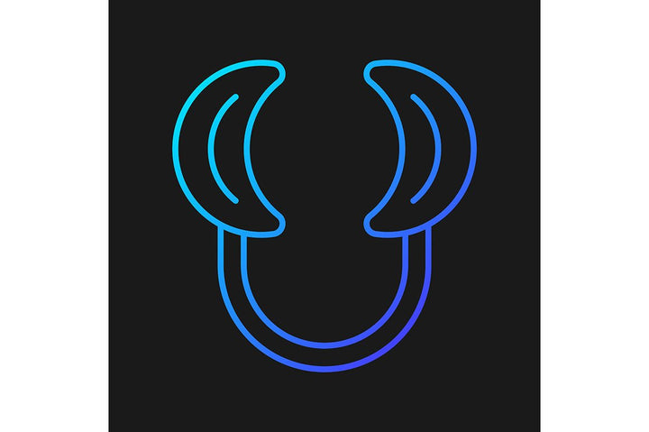 Dentistry tools and materials gradient icons set for dark and light mode