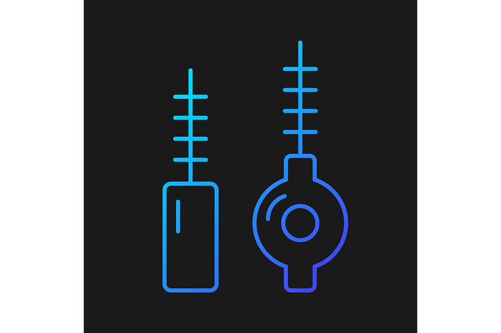 Dentistry tools and materials gradient icons set for dark and light mode