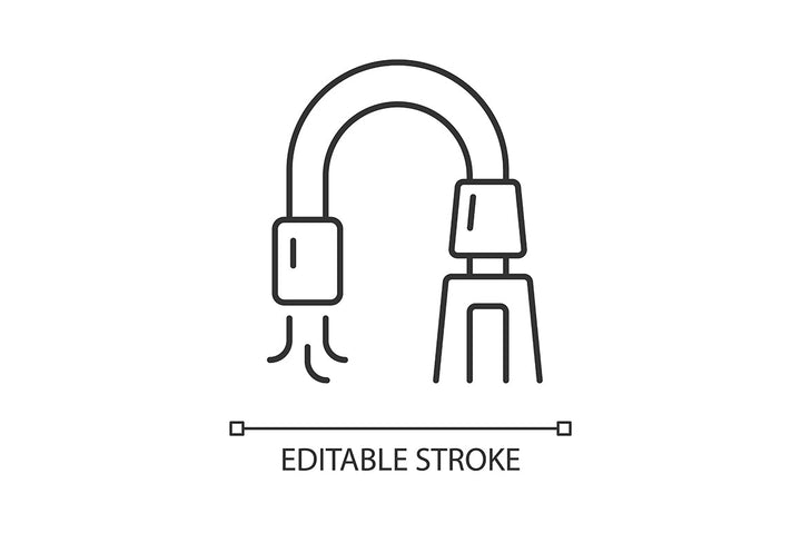 Dentistry tools and materials linear icons set for dark and light mode