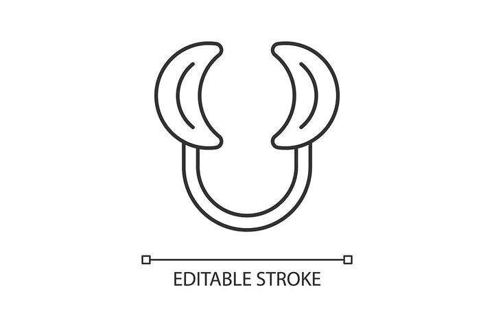 Dentistry tools and materials linear icons set for dark and light mode