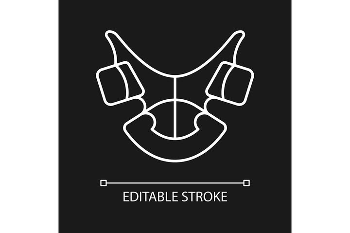 Dentistry tools and materials linear icons set for dark and light mode