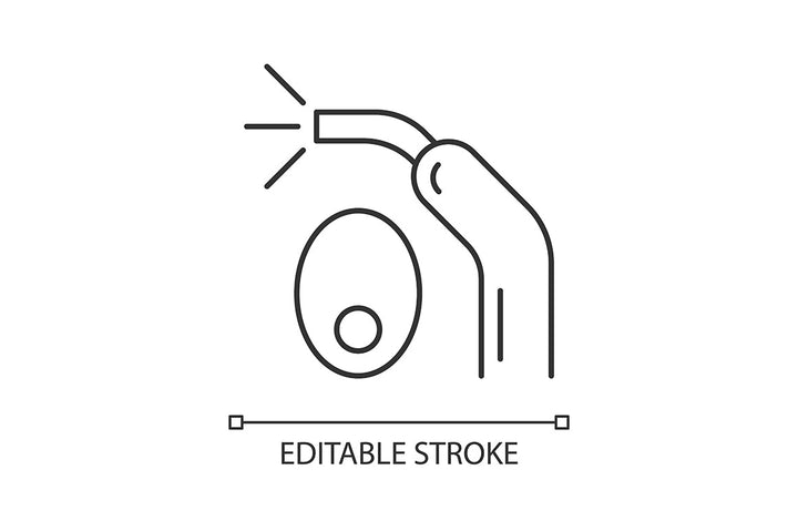 Dentistry tools and materials linear icons set for dark and light mode