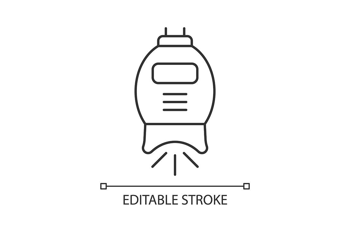 Dentistry tools and materials linear icons set for dark and light mode