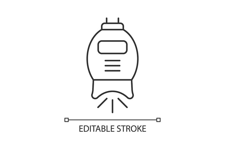 Dentistry tools and materials linear icons set for dark and light mode
