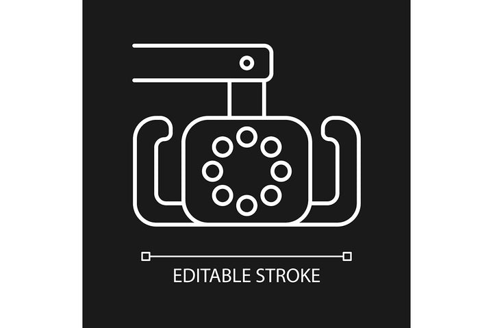 Dentistry tools and materials linear icons set for dark and light mode