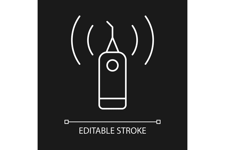 Dentistry tools and materials linear icons set for dark and light mode