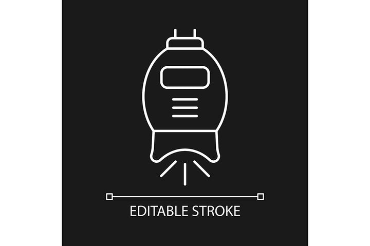 Dentistry tools and materials linear icons set for dark and light mode