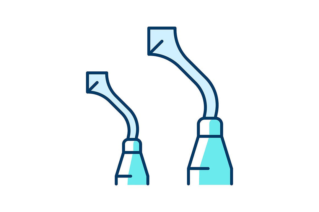 Dentistry tools and materials RGB color icons set