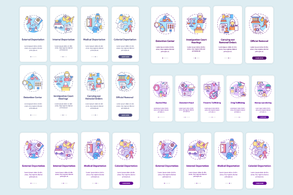 Deportation App Page Screens Bundle