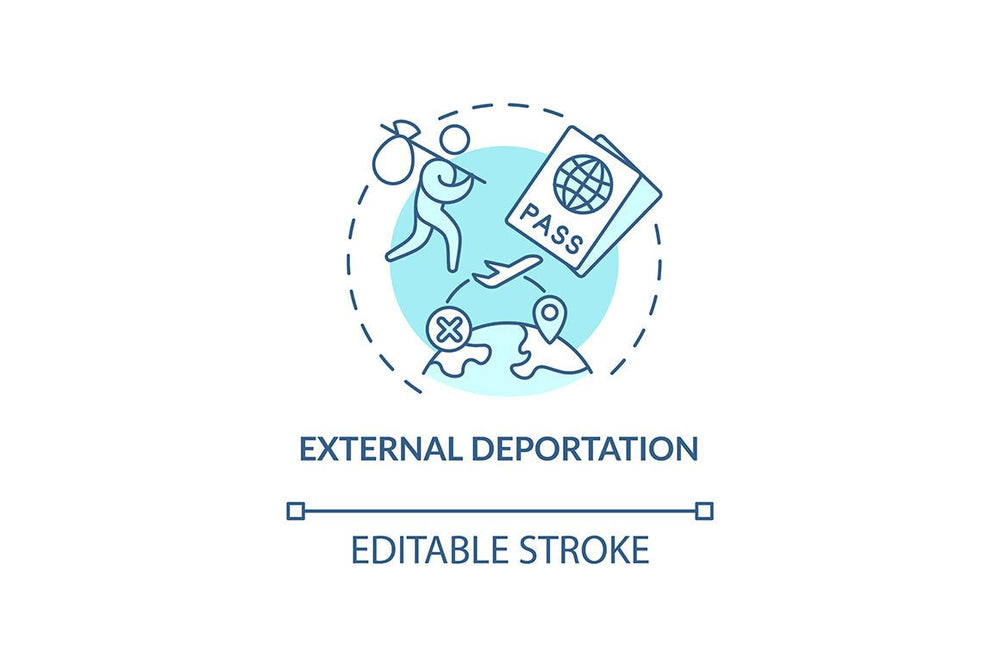 Deportation Concept Icons Bundle