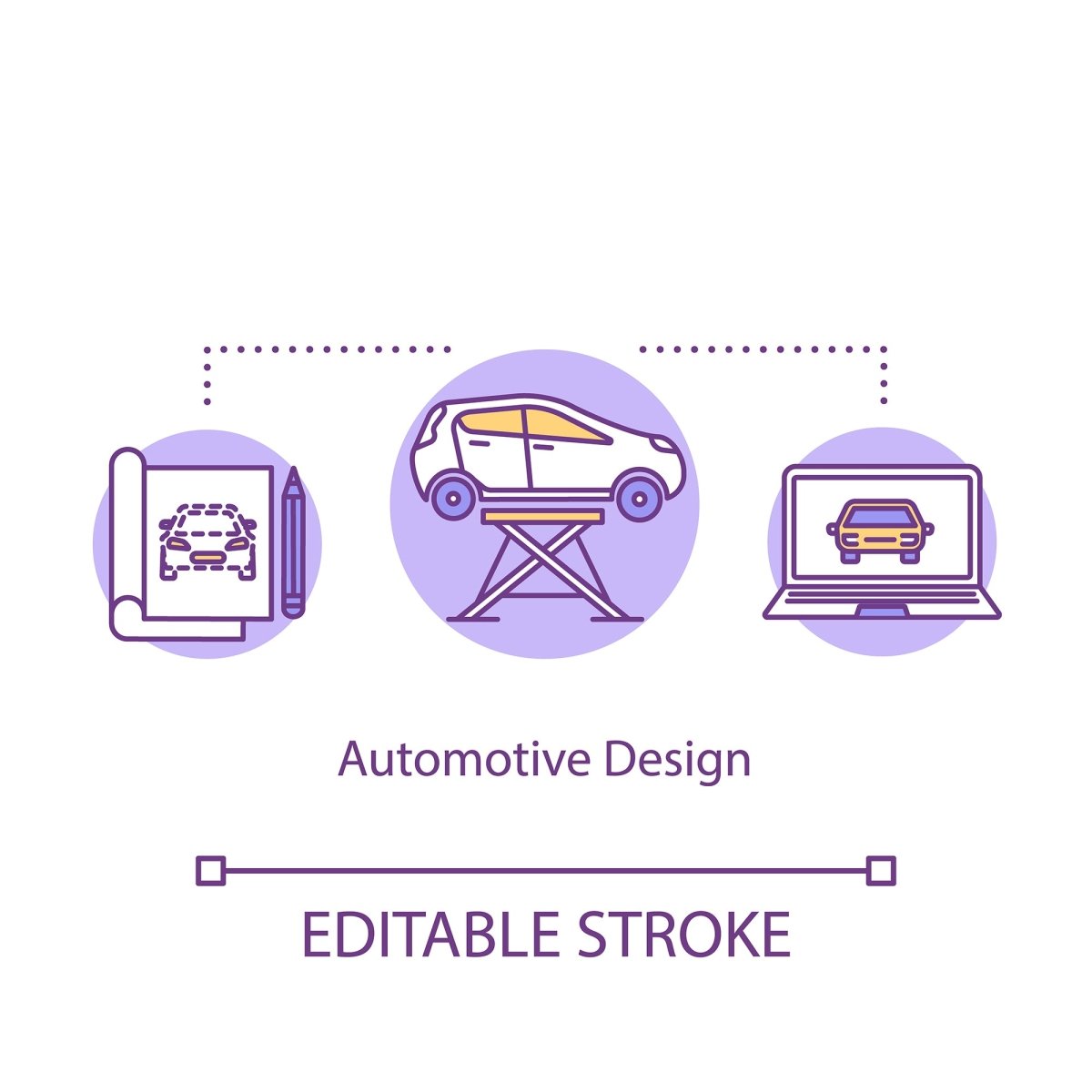 Design agency, workshop concept icons bundle