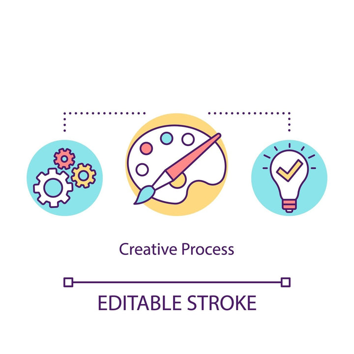 Design agency, workshop concept icons bundle