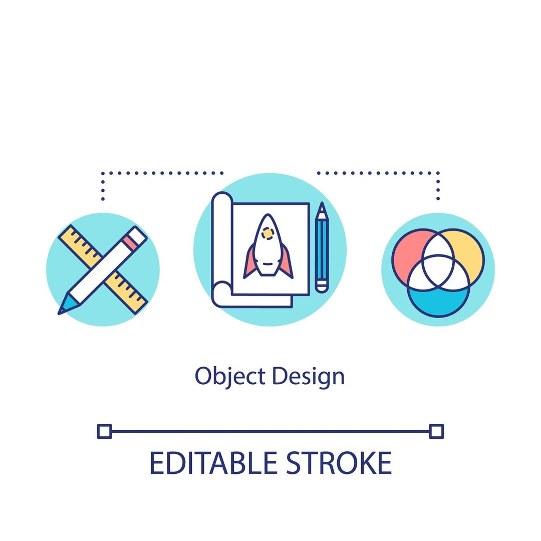 Design agency, workshop concept icons bundle