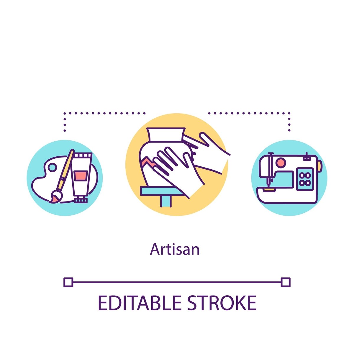 Design agency, workshop concept icons bundle