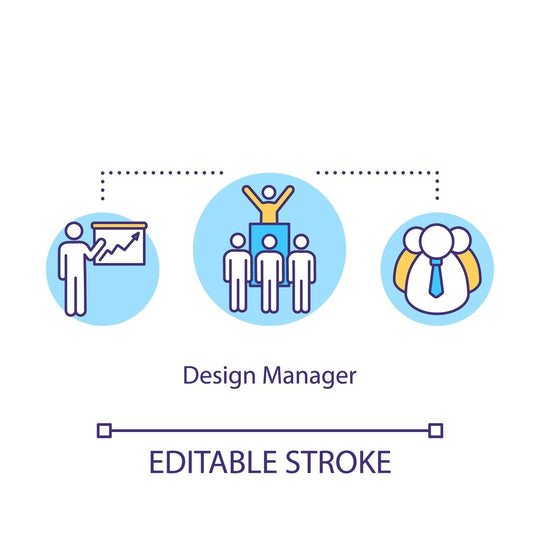 Design agency, workshop concept icons bundle
