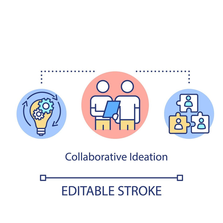 Design agency, workshop concept icons bundle