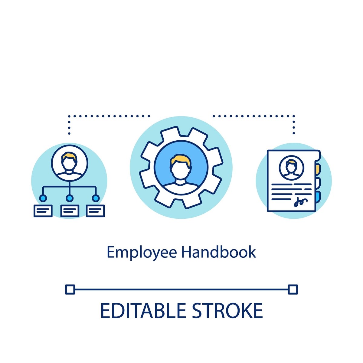 Design agency, workshop concept icons bundle