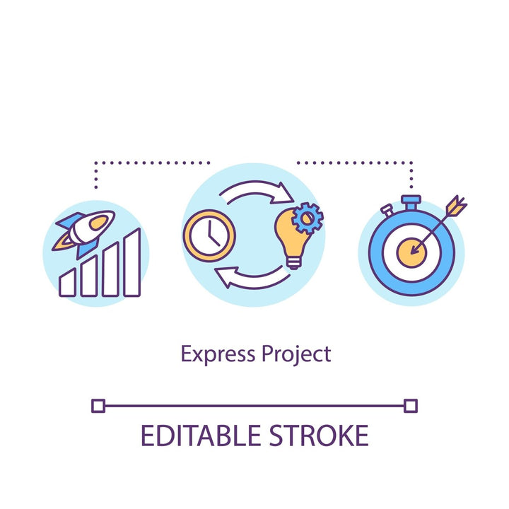 Design agency, workshop concept icons bundle