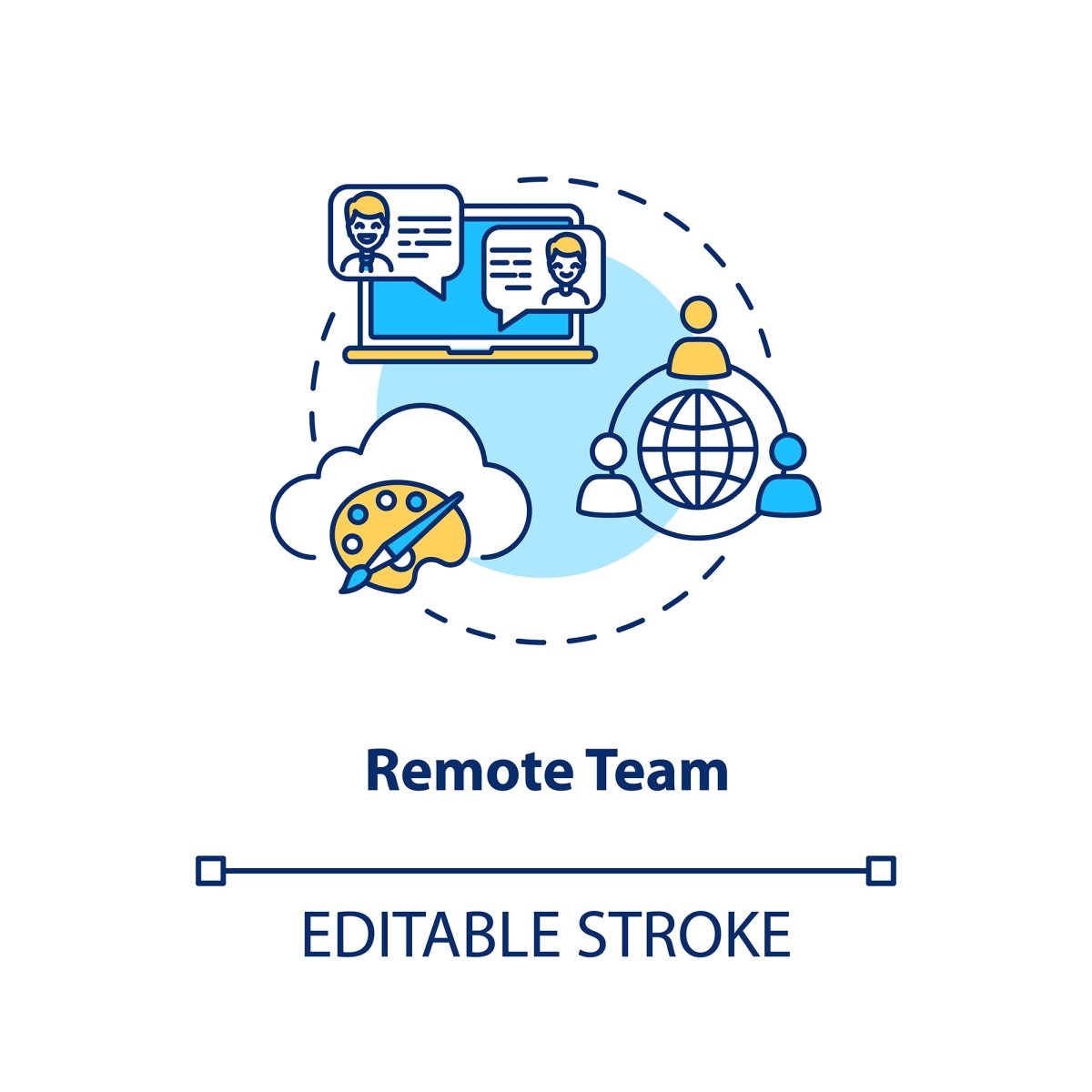 Design studio concept icons bundle