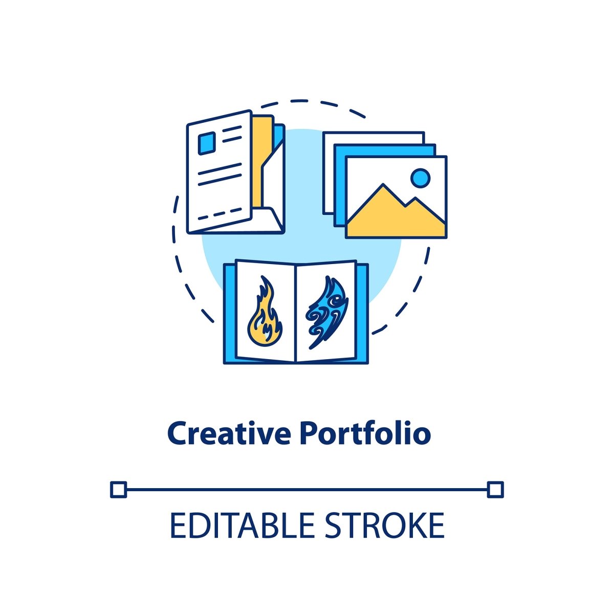 Design studio concept icons bundle