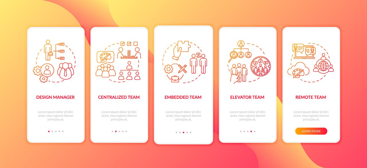 Design studio onboarding mobile app page screen bundle