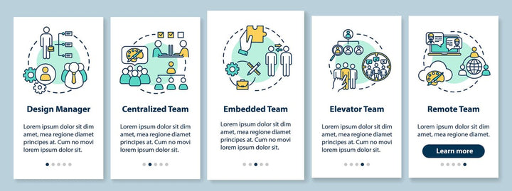 Design studio onboarding mobile app page screen bundle