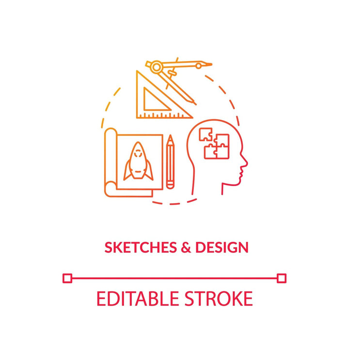 Design studio, workshop concept icons bundle