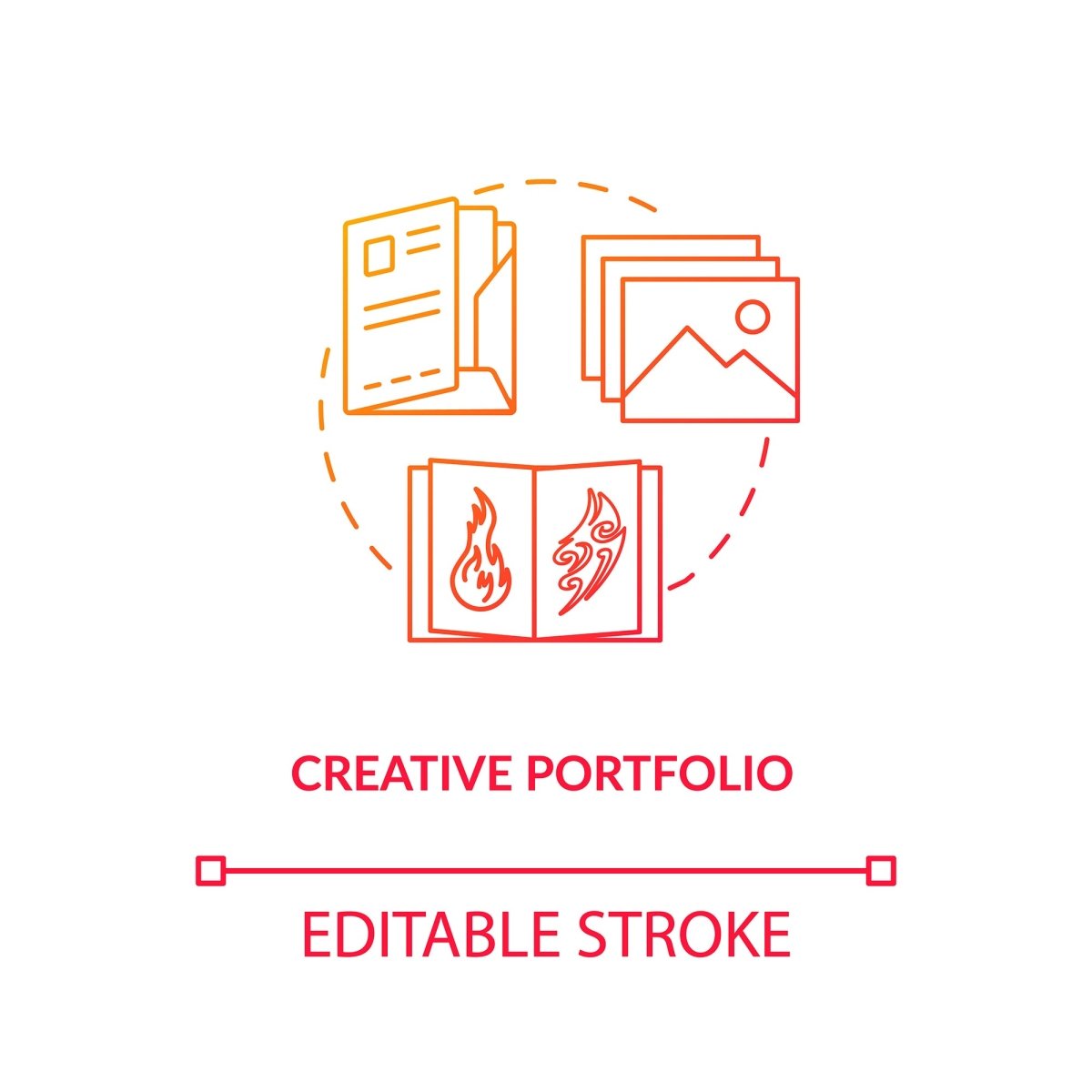 Design studio, workshop concept icons bundle