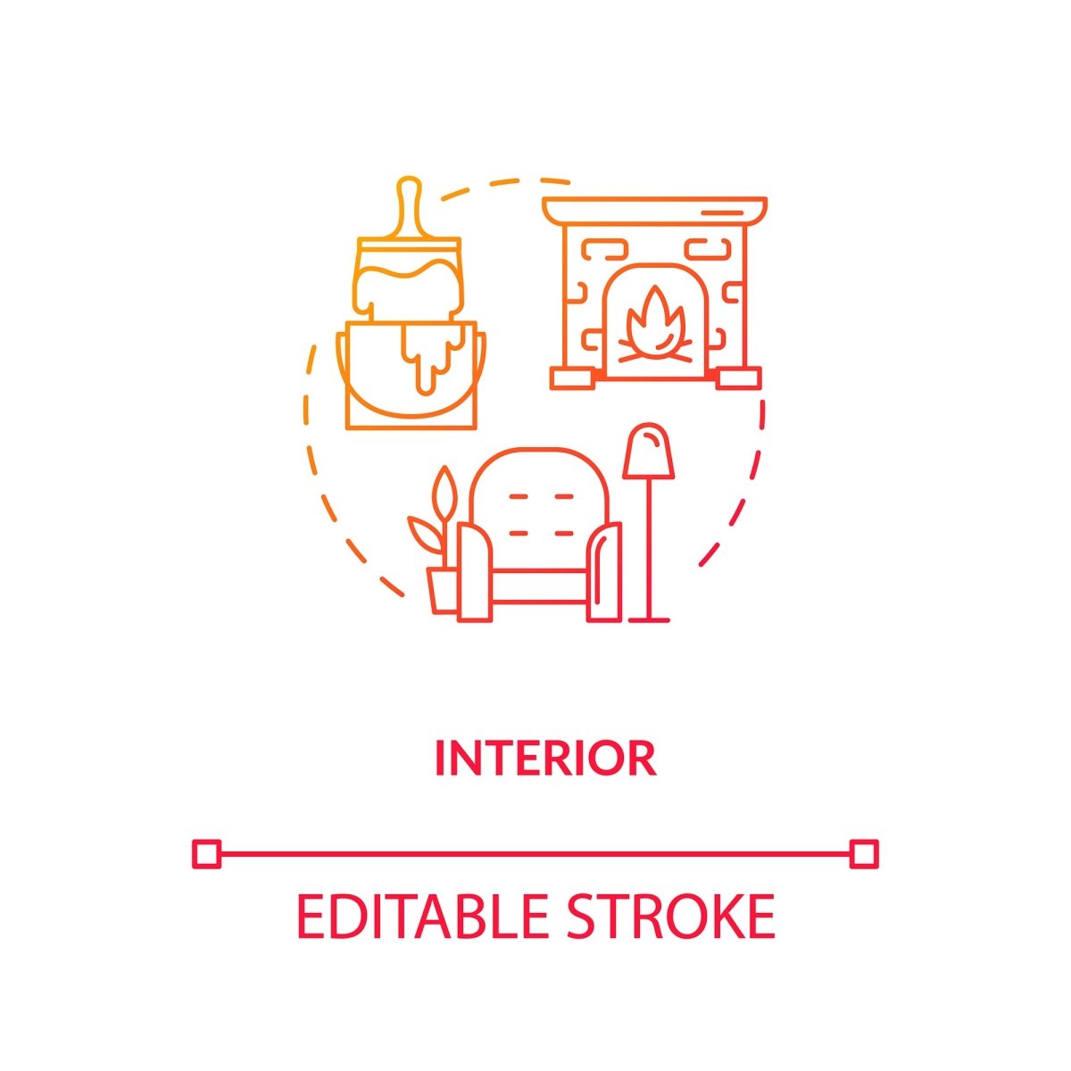 Design studio, workshop concept icons bundle