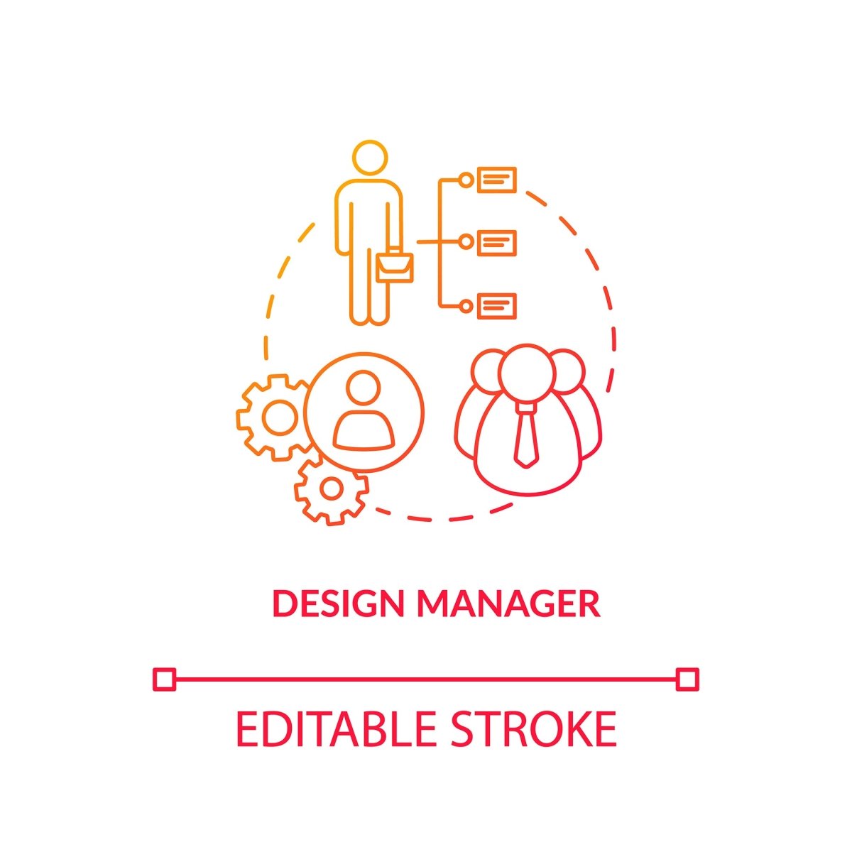 Design studio, workshop concept icons bundle