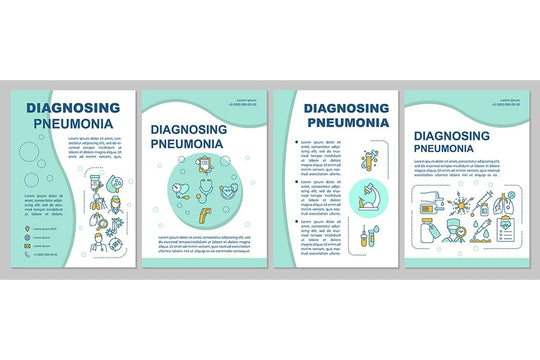 Detecting pneumonia brochure template set
