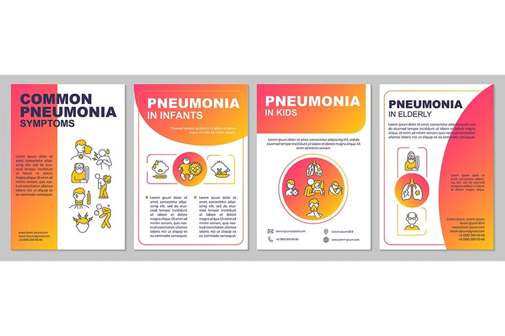 Detecting pneumonia brochure template set