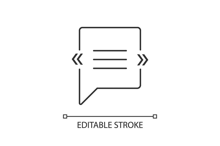 Dialogue box pixel perfect linear icons set