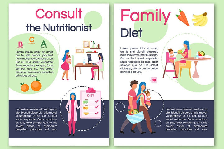 Dietology infographic, brochure template