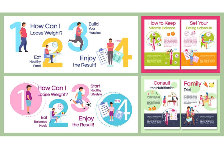 Dietology infographic, brochure template