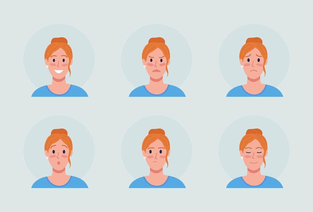 Different people color vector character avatar bundle